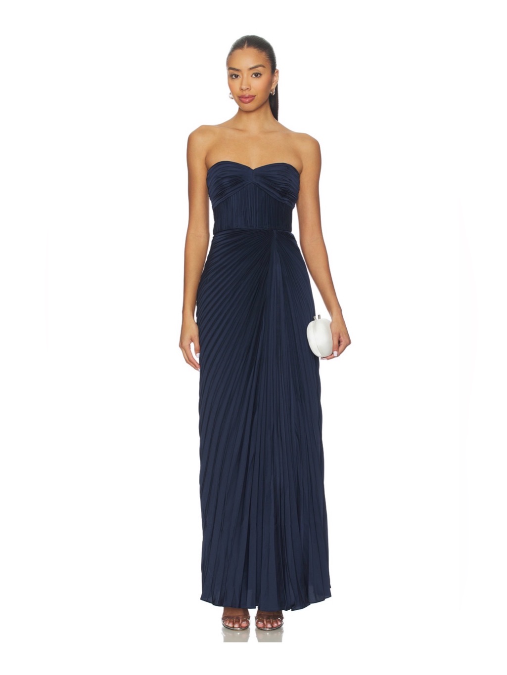 Amur Joyceann Sweetheart Gown In Deep Blue